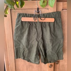 Linen blend shorts